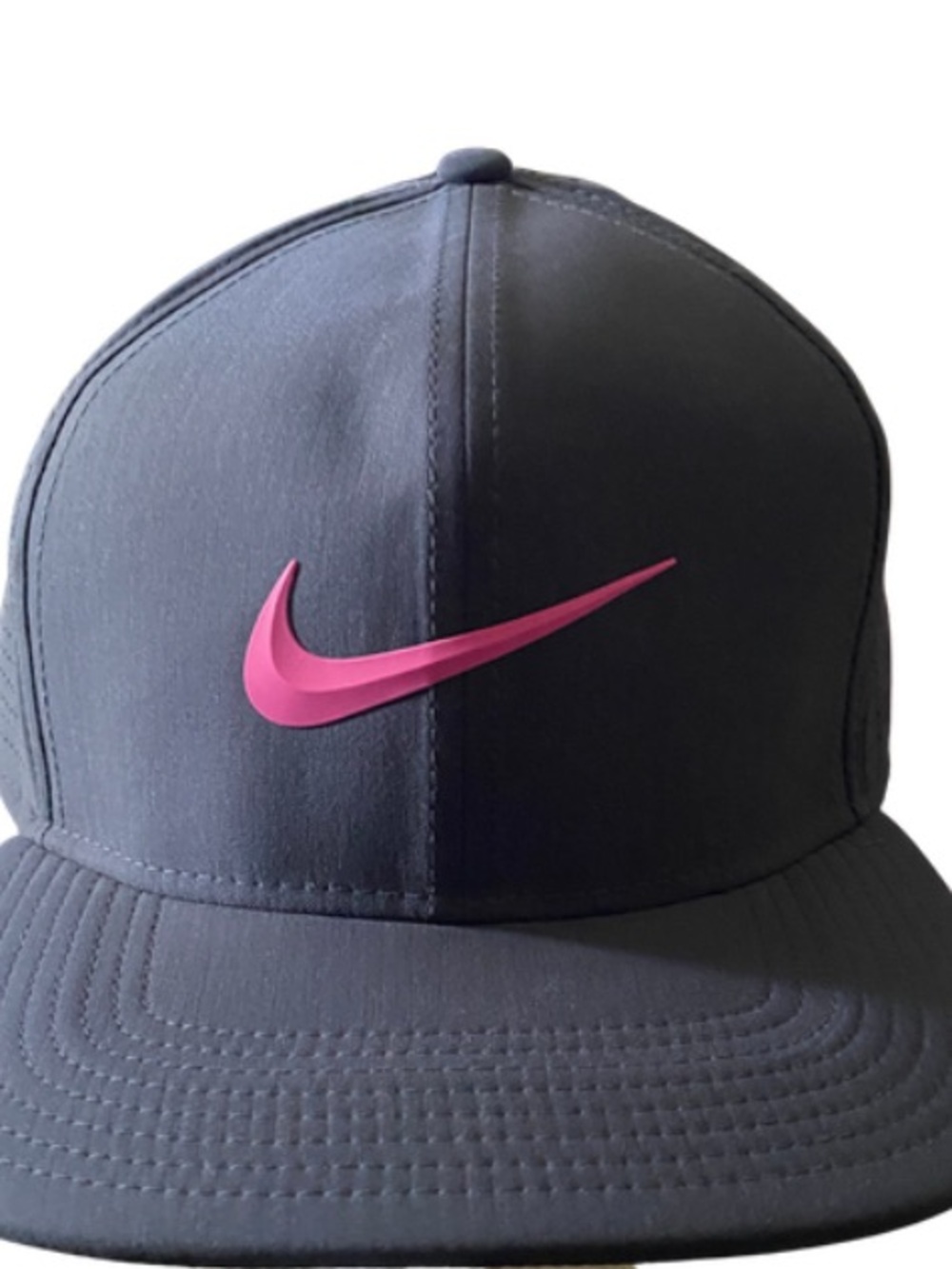 Nike Pro Golf Adult Navy Blue Snapback with Pink Swoosh Accent